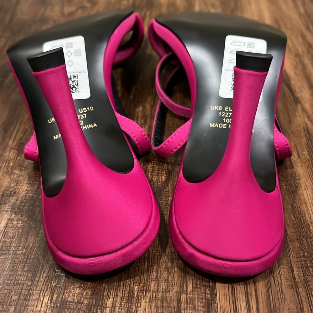 NEW ASOS Halsey Barely there Pink Heeled Sandals Size US 10 - Picture 7 of 10